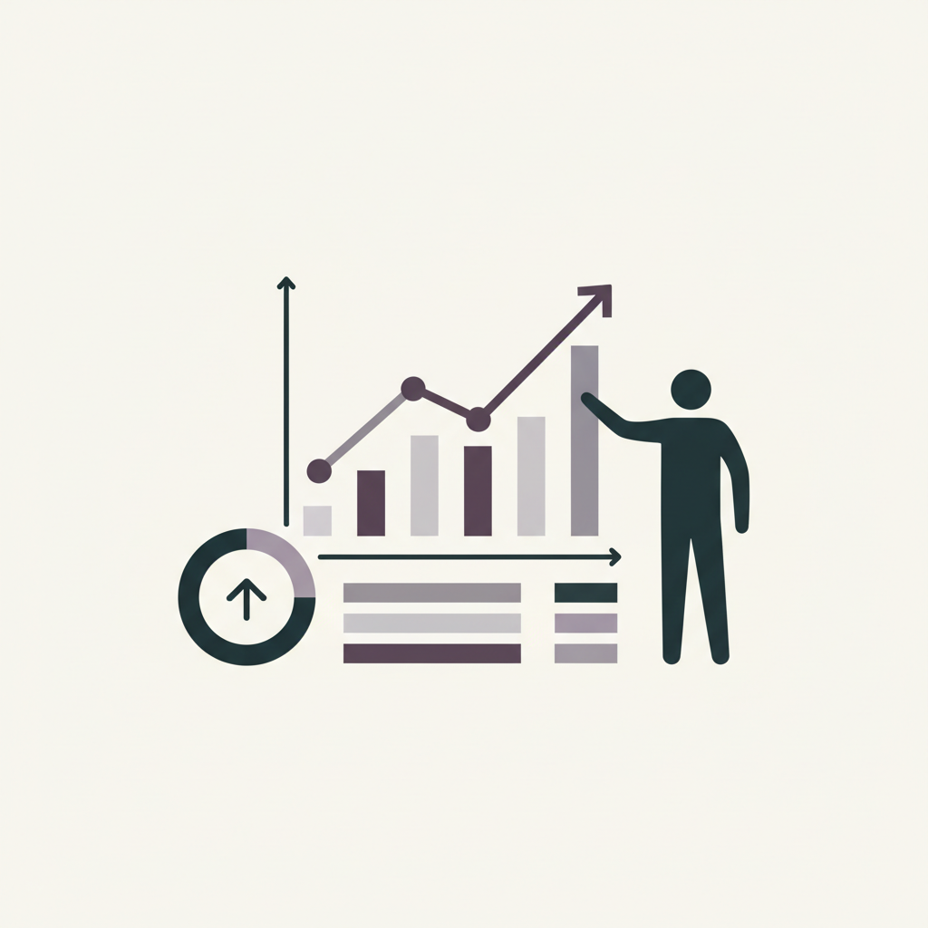 Finansal büyüme analitiği grafiği, profesyonel veri görselleştirme ve modern çizelge